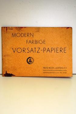 Modern Farbige Vorsatz- Überzug-Papiere.