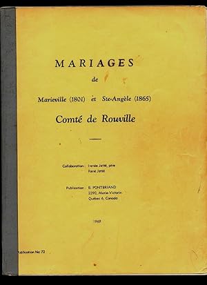 Marriages Mariages Marieville et Ste Angele