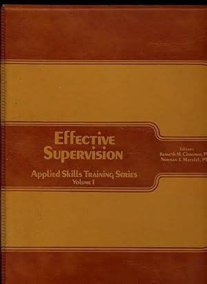 Applied Skills Training Series Vol I Effective Supervision