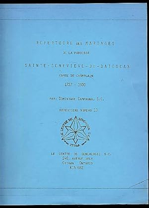 Marriages Mariages Sainte-Genevieve de Batiscan