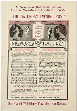 [Broadsheet]: "When You Play in the Game of Love" [and] "Kathlyn" Hesitation Waltz or Valse Boston