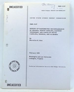 Report of Radiometric Reconnaissance in Virginia, North Carolina, Eastern Tennessee, and Parts of...