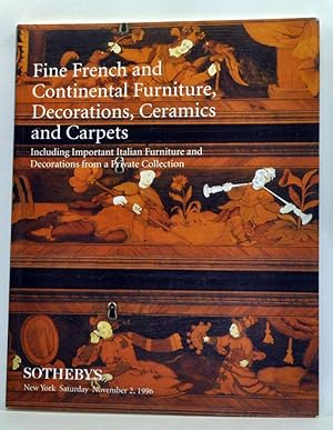 Fine French and Continental Furniture Decorations, Ceramics and Carpets, Including Important Ital...