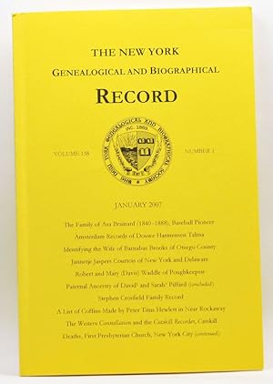 The New York Genealogical and Biographical Record, Volume 138, Number 1 (January 2007)