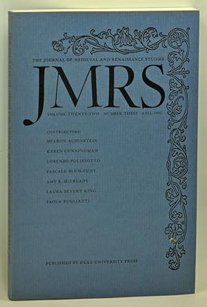 JMRS: The Journal of Medieval and Renaissance Studies, Volume 22, Number 3 (Fall1992)