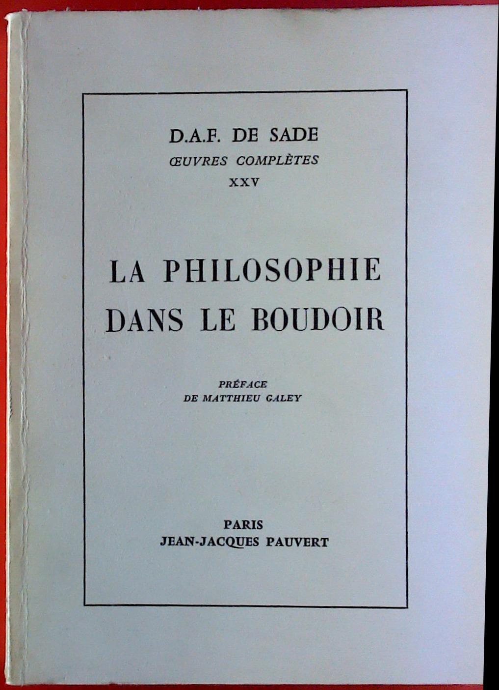 philosophie dans le boudoir ZVAB