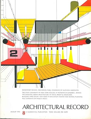 Architectural Record, n. 8, August 1972. Building Types study: Schools