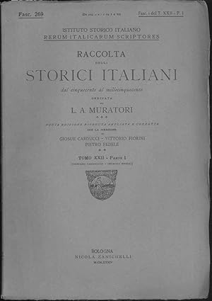 Tristano Caracciolo - Opuscoli storici editi e inediti. Opera completa. Rerum Italicarum scriptores