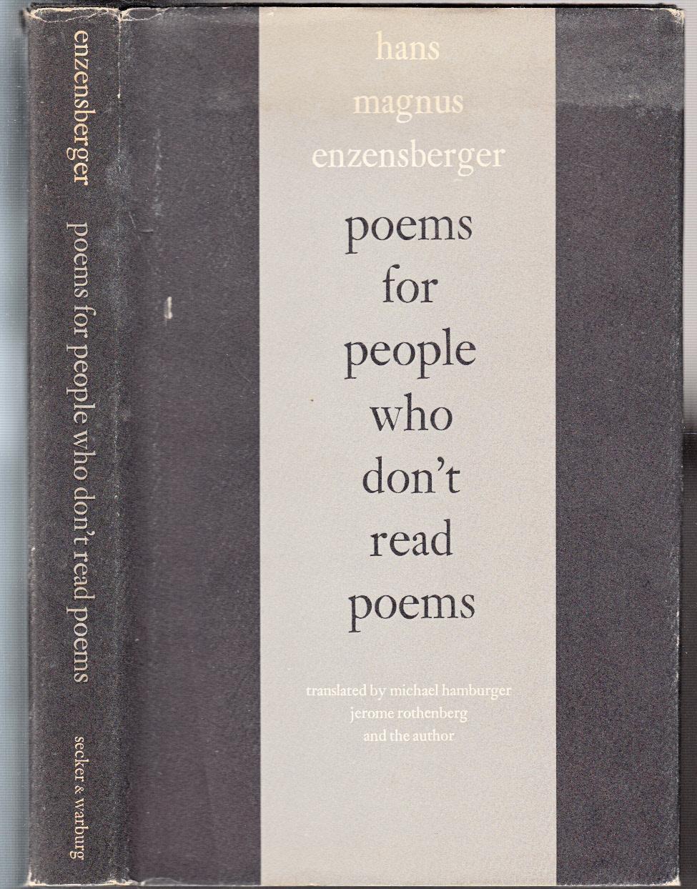 Poems for People Who Don't Read Poems (English and German Edition) - Enzensberger, Hans Magnus