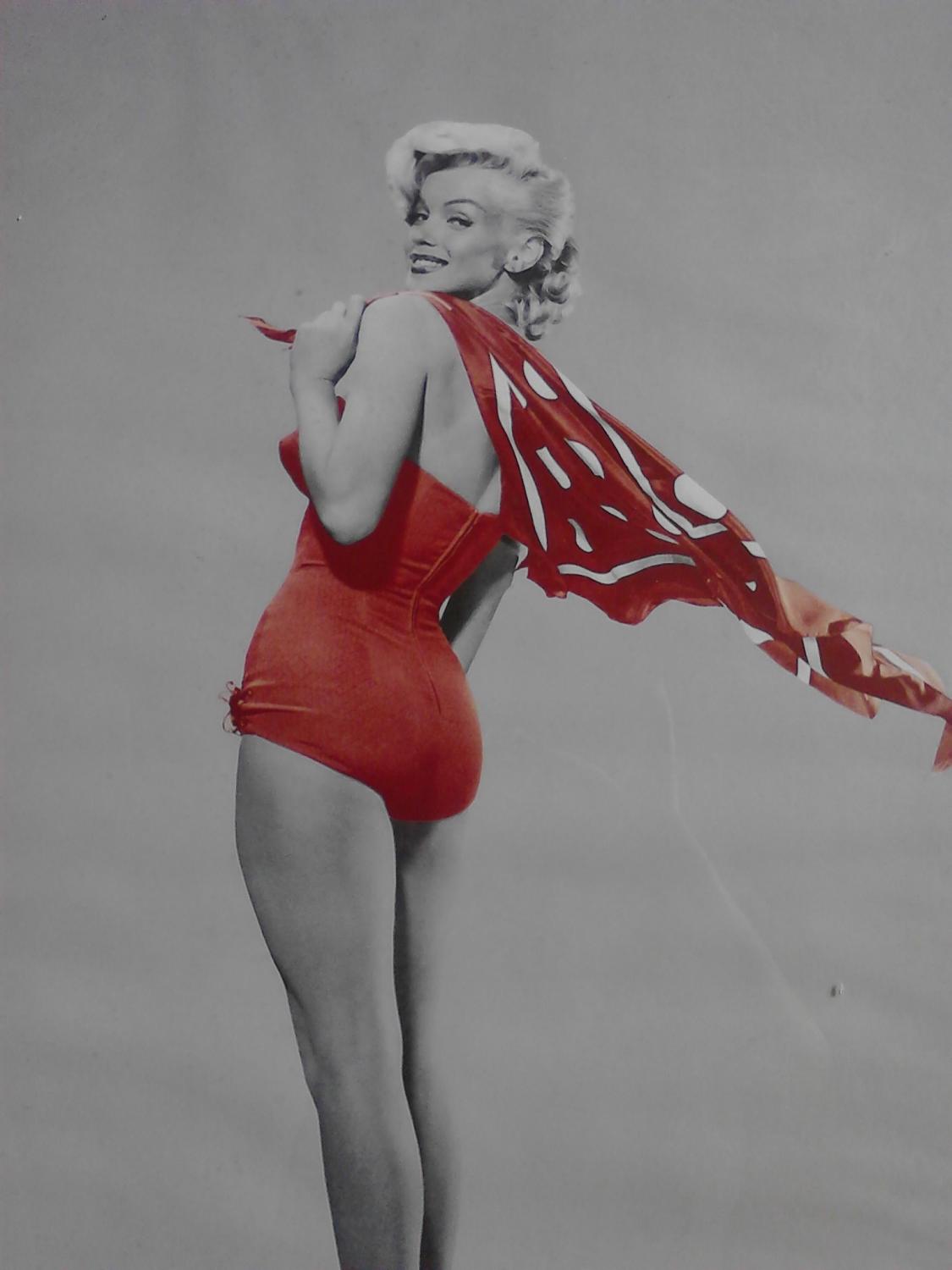 marilyn monroe red swimsuit