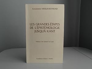 Les grandes étapes de l'épistémologie jusqu'à Kant