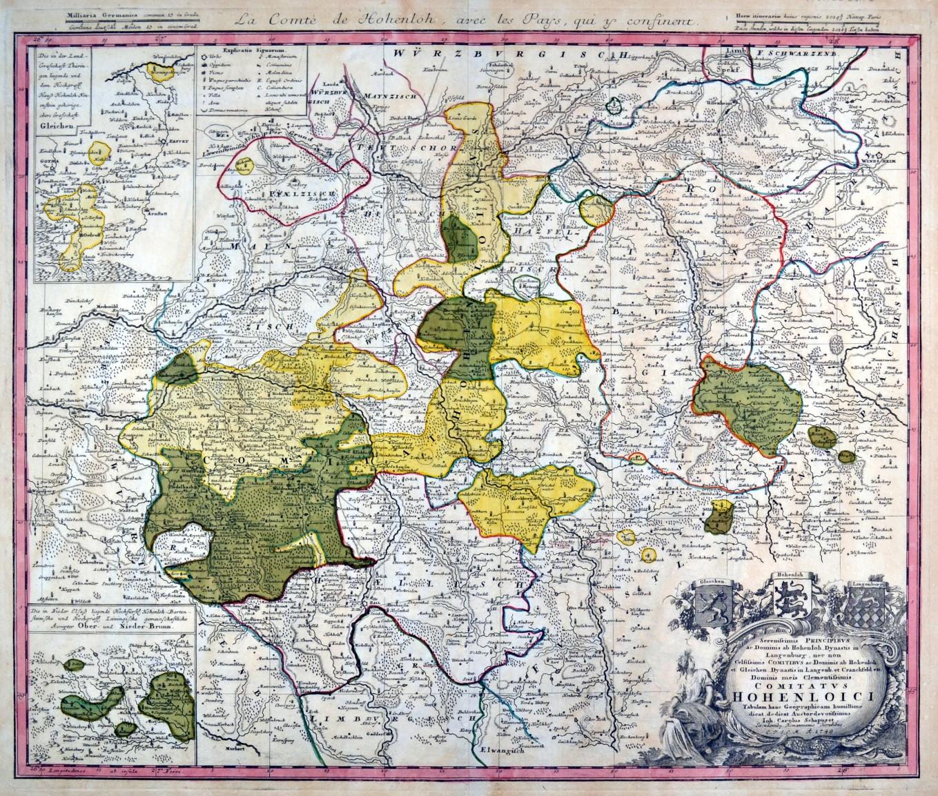 hohenlohe karte comitatus - ZVAB