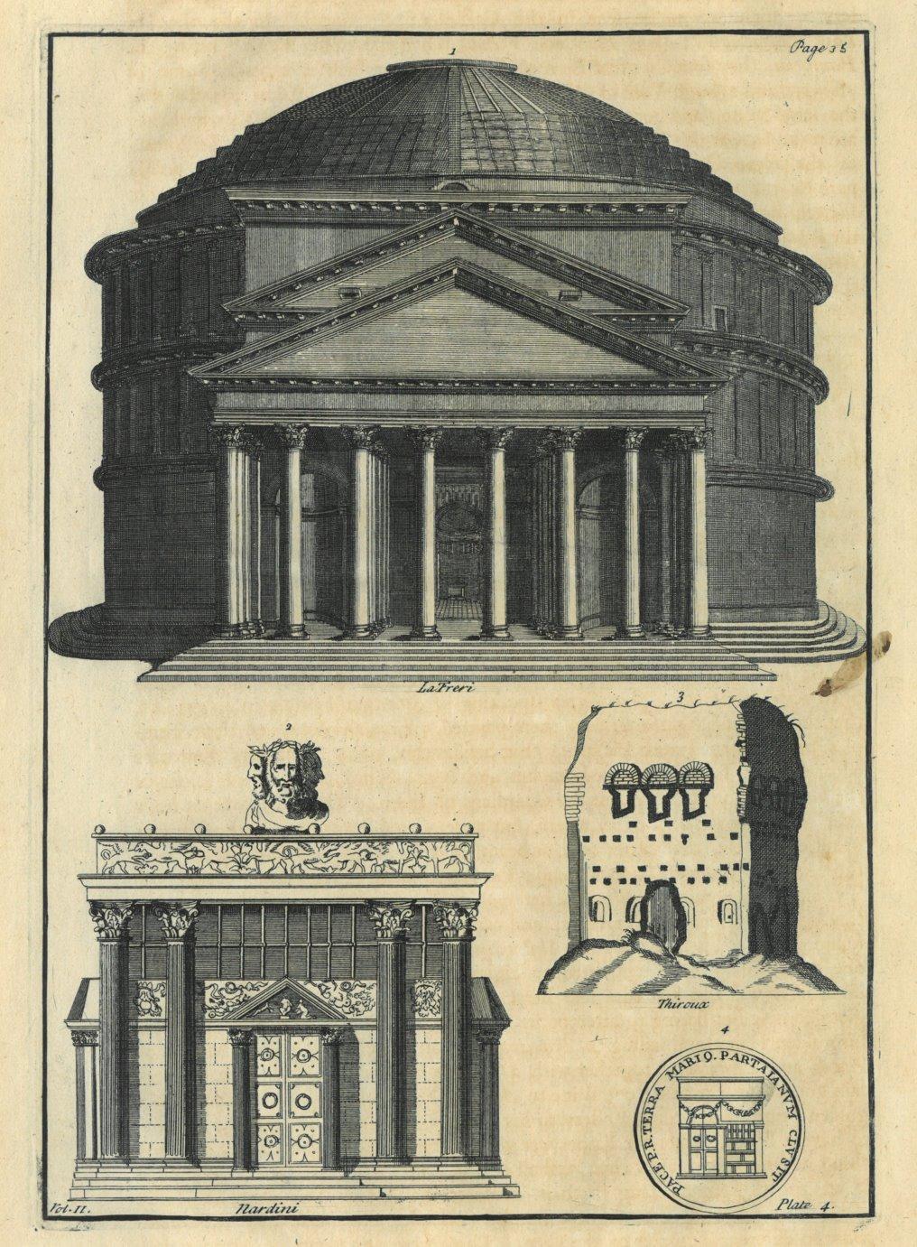 ARCHITEKTUR. - Pantheon. Vorderansicht des Pantheon in der ...