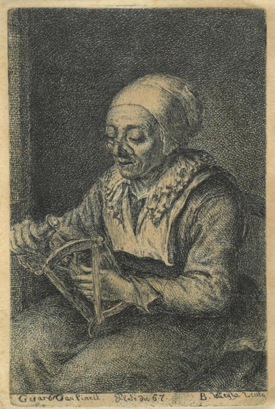 Naherin Stricken Spinnen Alte Frau Mit Garnspule Eine Sitzende Alte Frau Mit Haube Und Zwicker Wickelt Garn Von Der Rolle Auf Eine Spule Signed By Author S Art Nbsp Nbsp Print Nbsp Nbsp Poster Peter Bierl
