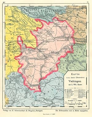VAIHINGEN/Enz. - Karte. "Karte von dem Oberamt Vaihingen".: Art / Print