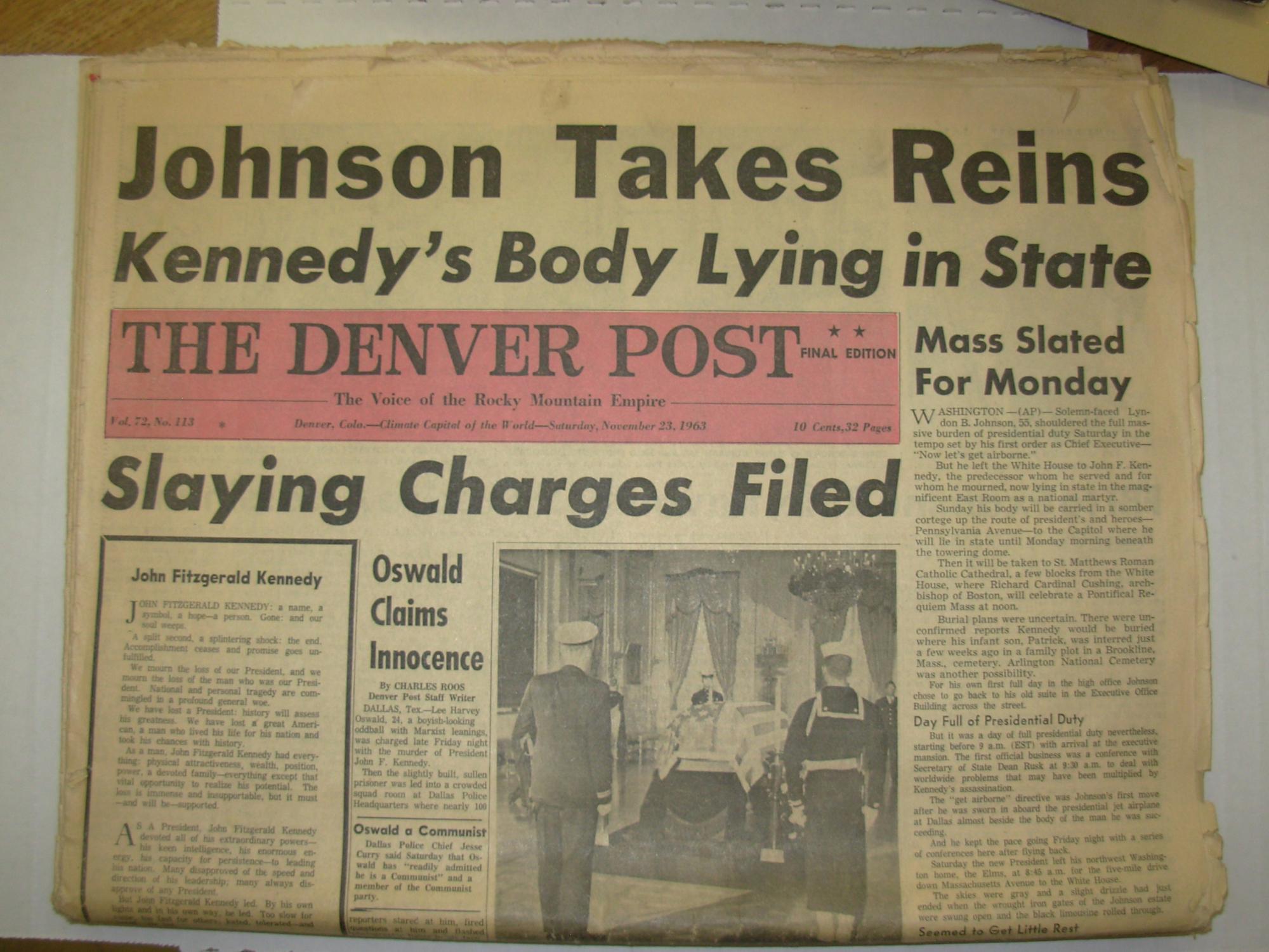 The Denver Post, November 23, 1963 December 29, 1963 [Lot of 9