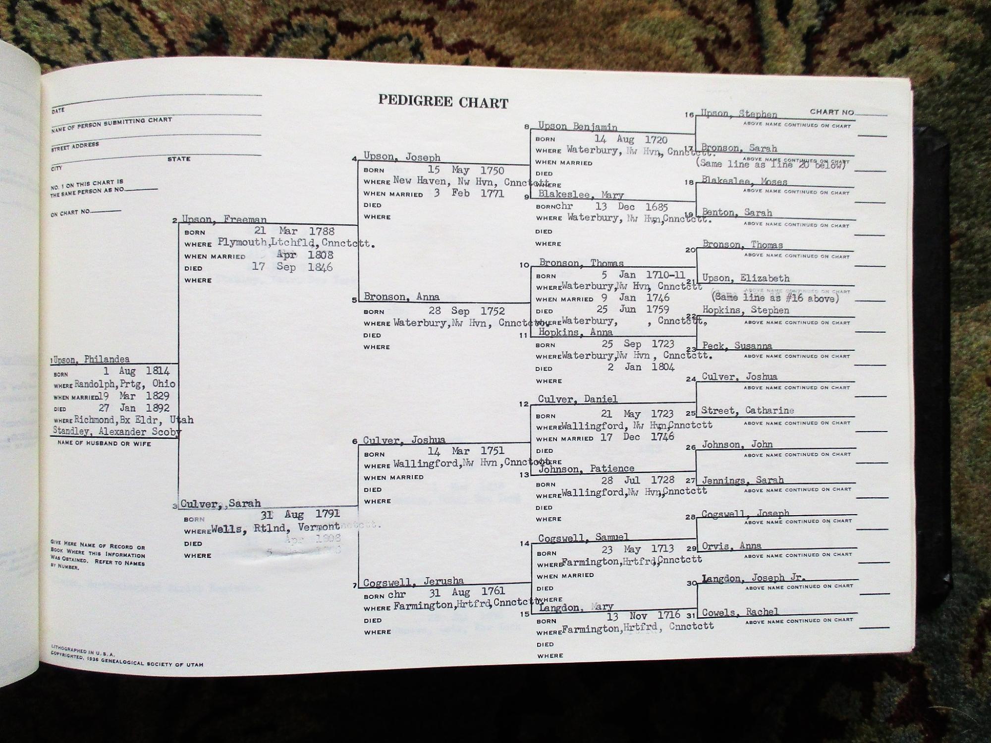 Book Of Mormon Genealogy Chart
