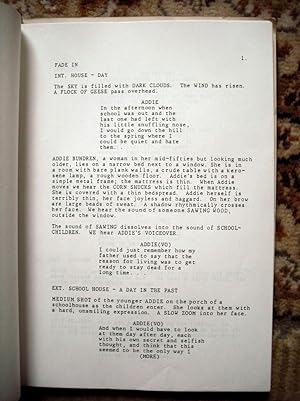 1988 UNPUBLISHED UNFILMED ORIGINAL SCREENPLAY of FAULKNER'S AS I LAY DYING
