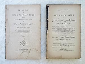 2 CANADIAN FREEMASON PROCEEDINGS Prince Edward Island & Ottawa MASONIC 1871-1894