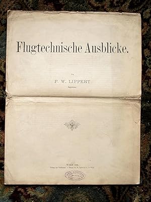 1890 FLIGHT AIR RESISTANCE by P. W. Lippert GERMAN Aviation Engineer ILLUSTRATED