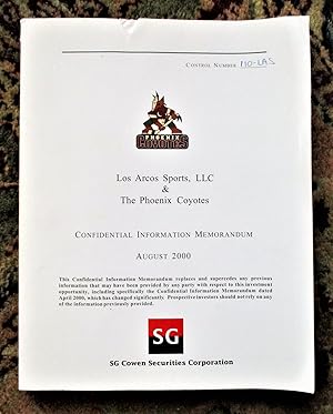 NHL ARIZONA COYOTES - Vintage $100 MILLION PRIVATE PLACEMENT INFORMATION MEMORANDUM BOOK seeking ...