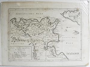 Karte von dem Eigentlichen Africa und von Numidien [1756 German Map of North Africa from Tunisia ...