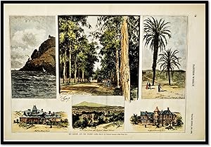 San Rafael And The Golden Gate. [Hand Colored Print of the mid-19th century]