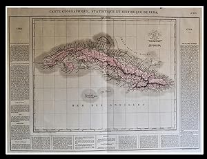 Carte Geographique, Statistique et Historique de Cuba (caption title)