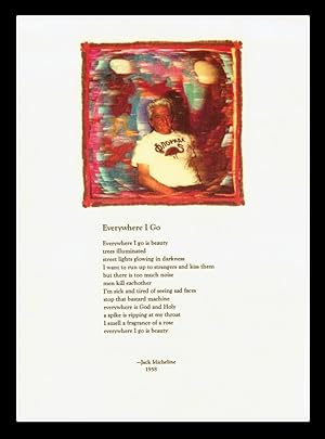 Everywhere I Go [Poem, 1958] Private Press Small Poster / Broad Side