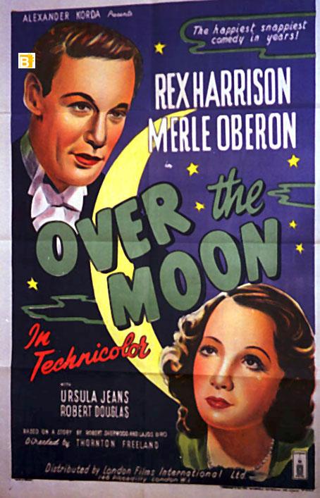 Over the moon Rex Harrison vintage movie poster