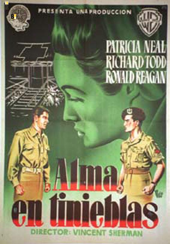The hasty heart Ronald Reagan vintage movie poster