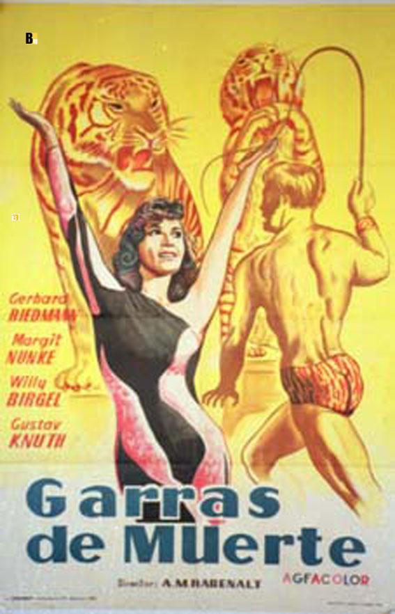GARRAS DE MUERTE - 1959Dir ARTHUR MARIA RABENALTCast: GERHARD RIEDMANNMARGIT NUNKEWILLY BIRGELGUSTAV KNUTHESPA?A - -70X100-Cm.-27X41-INCHES-1 SH.POSTER