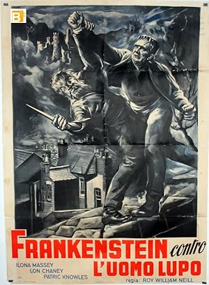 FRANKENSTEIN MEETS THE WOLFMAN RES MOVIE POSTER/FRANKENSTEIN CONTRO L?UOMO LUPO/POSTER