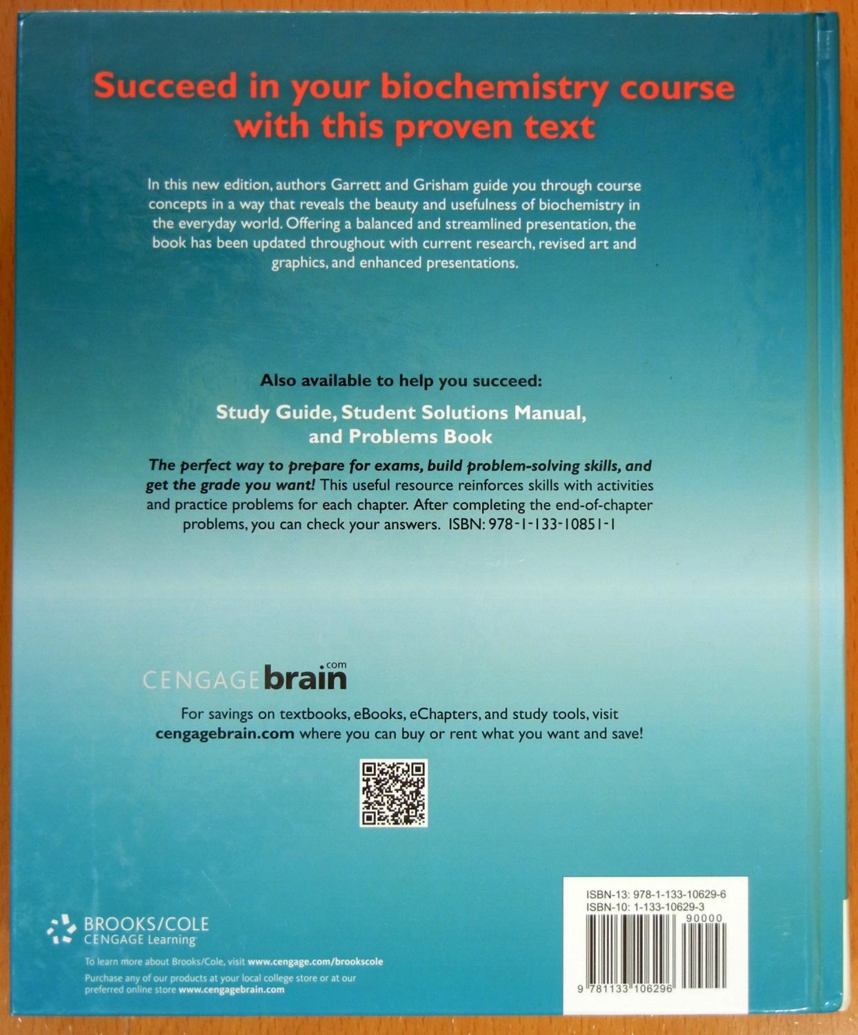 ... Biochemistry (Fifth Edition): Garrett, Reginald H.; Grisham, Charles M