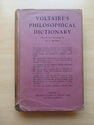 Voltaire¿s Philosophical Dictionary ¿ Selected and Translated by H. I. Woolf