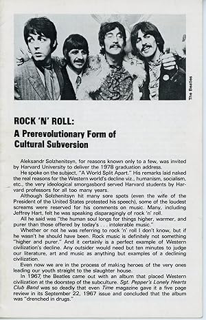 Rock 'n' Roll: A Prerevolutionary Form of Cultural Subversion