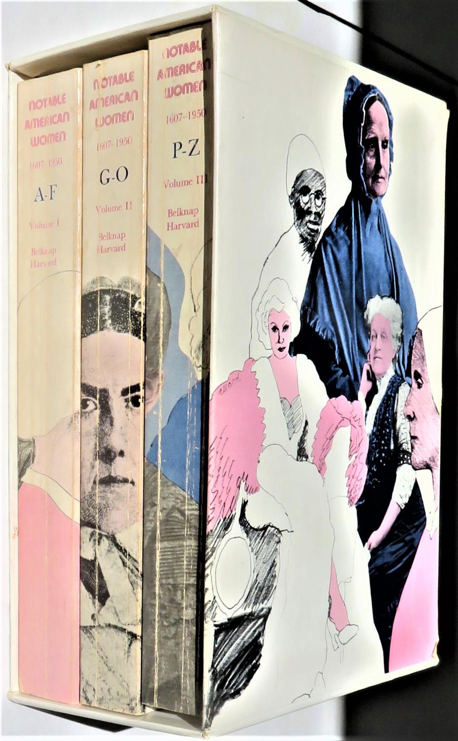 Notable American Women 1607-1950, A Biographical Dictionary (Vol. I A-F, Vol. II G-O, Vol. III P-Z). 3 volume set in slipcase. - Edward T. James (Editor), Janet Wilson James (Editor), Paul Boyer (Assistant Editor)