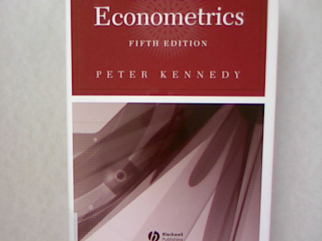 A Guide to Econometrics. - Kennedy, Peter and Sidney Ed. Kennedy