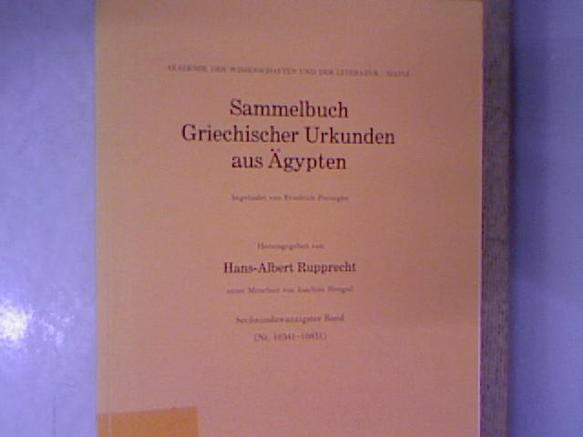 Sammelbuch griechischer Urkunden aus Ägypten: Nr. 16341-16831