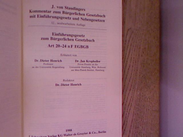 Artikel 20-24 nF: Mit Einführungsgesetz und Nebengesetzen / Artikel 20-24 nF (Kommentar zum Bürgerlichen Gesetzbuch: Mit Einführungsgesetz und Nebengesetzen)