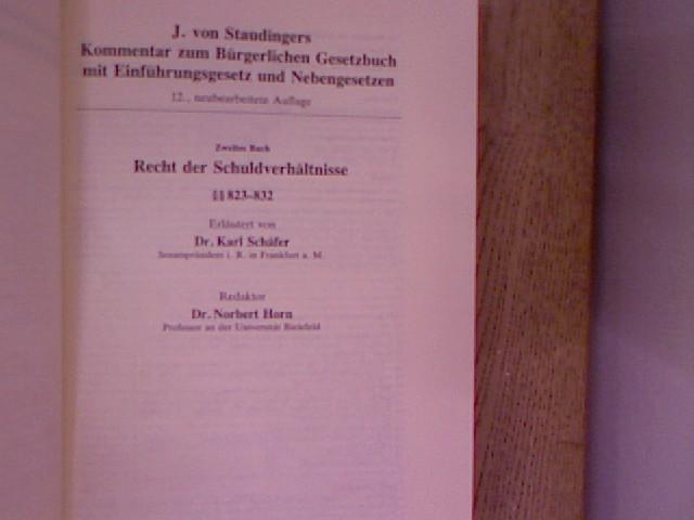 Kommentar zum Bürgerlichen Gesetzbuch: Mit Einführungsgesetz und Nebengesetzen / §§ 823-832