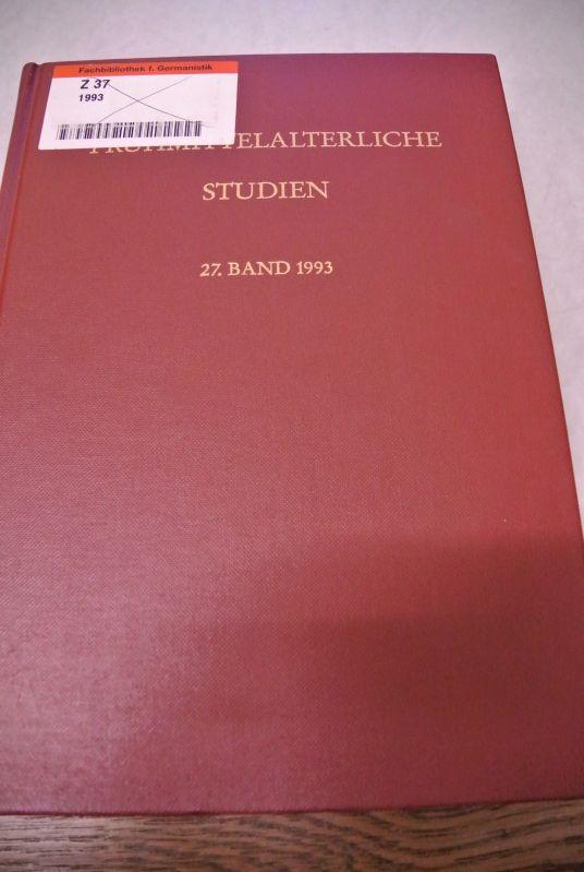 Frühmittelalterliche Studien. Jahrbuch des Instituts für Frühmittelalterforschung... (Frühmittelalterliche Studien. Jahrbuch des Instituts für Frühmittelalterforschung der Universität Münster)