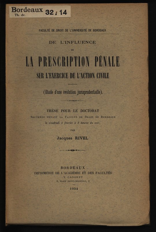 Dissertation la preuve penale