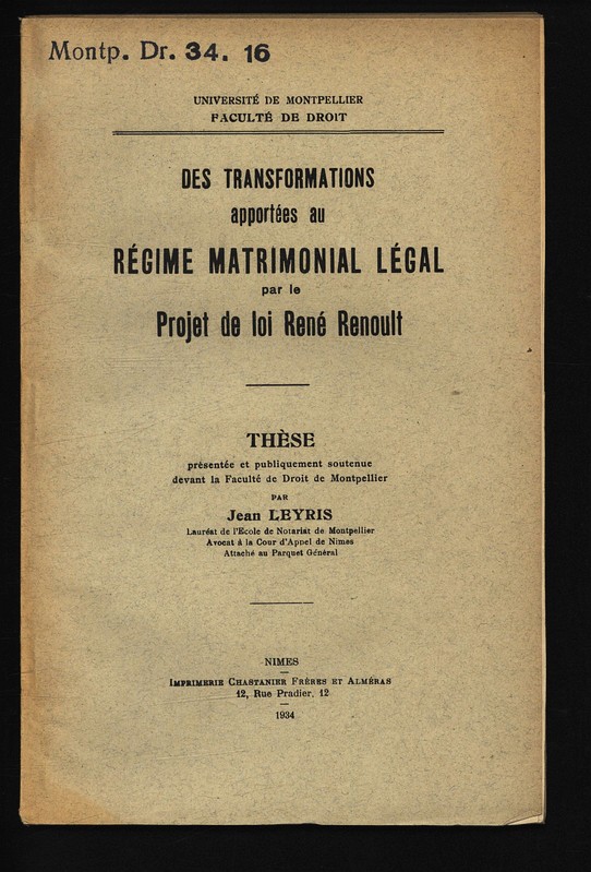 Courtage matrimonial dissertation