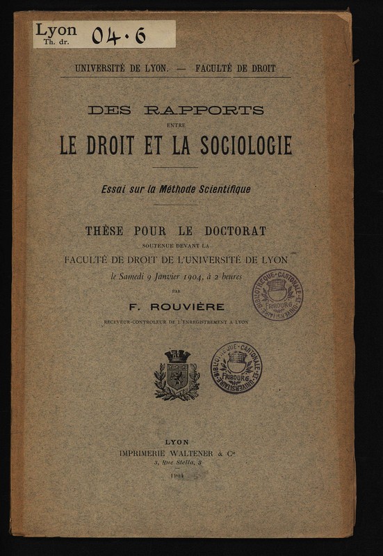 Dissertation sur le droit et la morale