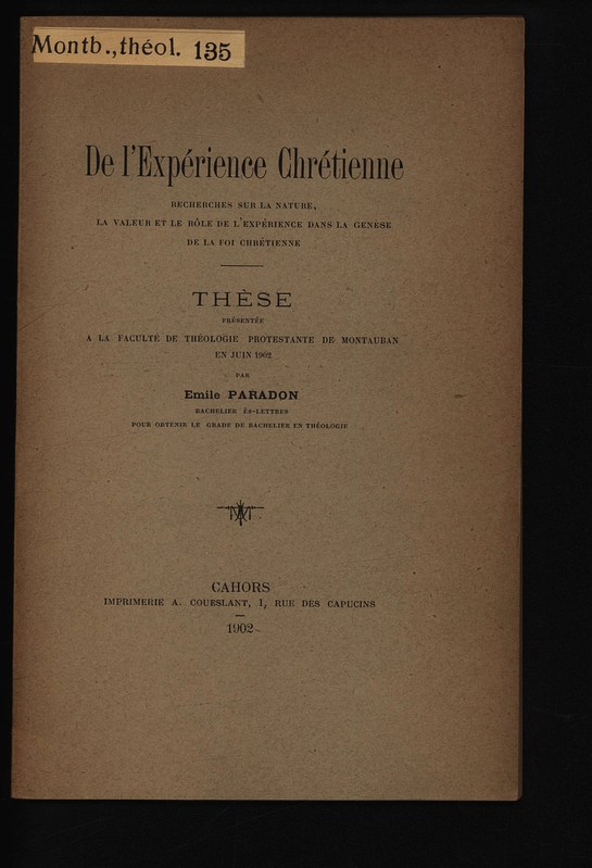 Dissertation sur la culture et la nature