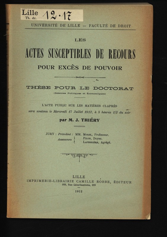 Dissertation recours pour exces pouvoir