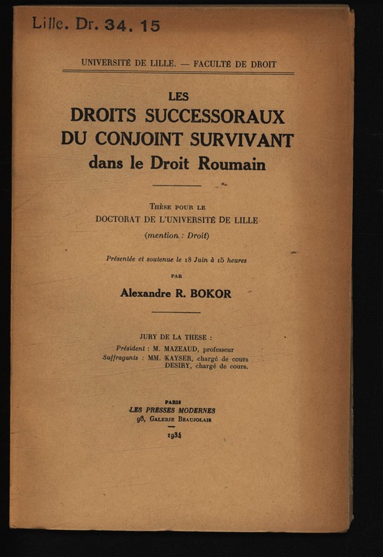 Dissertation le conjoint du commercant