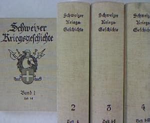 Schweizer Kriegsgeschichte. Hefte 1 bis 12 in 4 Bänden (4 Bücher, mit Karten!).