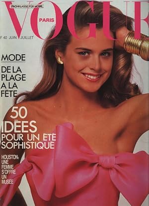 VOGUE, Paris, Juin/ Juillet 1987. Mode: De la Plage a la fete. 50 idees pour un ete sophistique. ...